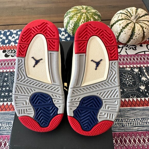 Jordan 4 Retro OG (TD) Toddler Size 7c, Black Red Blue, Brand New with Box - Picture 6 of 8